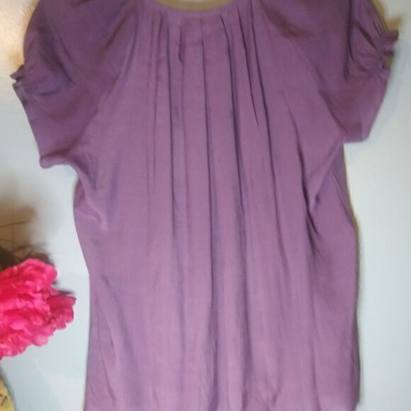 Blue mountain short sleeve blouse size large - Picture 7 of 9